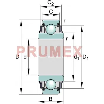 INA 209-XL-KRR upínací ložisko, válcový povrch