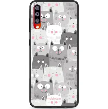 Pouzdro na mobilní telefon Lesklý kryt Mobiwear Glossy - Samsung Galaxy A70 - G045G - Kočičky (Prémiové lesklé pouzdro, obal, kryt Mobiwear Glossy na mobil Samsung Galaxy A70 - G045G - Kočičky, materiál Plast + TPU silikon - krytí po všech stranách, neošoupatelný potisk, tenké)