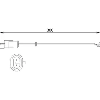 Přislušenství brzdového systému Výstražný kontakt, opotřebení obložení, , 1908407, 42548208, BOSCH, 1 987 473 535