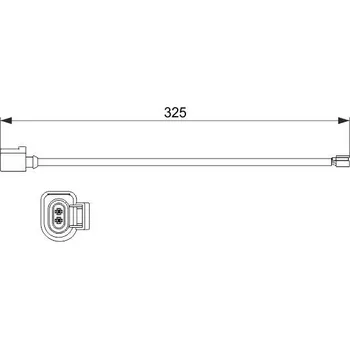 Přislušenství brzdového systému Výstražný kontakt, opotřebení obložení, , 7P0907637, BOSCH, 1 987 473 529