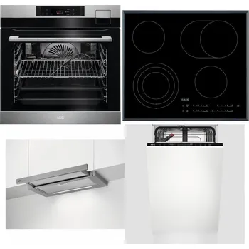 Set domácích spotřebičů AEG BSK792380M + AEG Mastery DirectTouch HK654070FB + AEG DPE5660M + AEG Mastery GlassCare FSE73407P