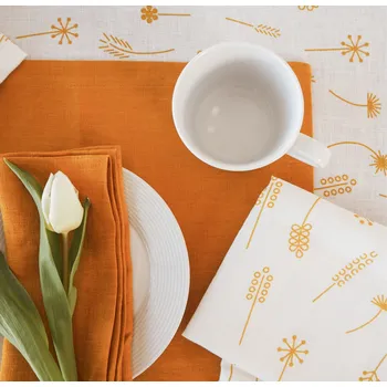 prostírání TULULUM Prostírání lněné, hořčicově žluté, 45 x 35 cm, 2 ks v sadě