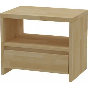 Noční stolek Bukový noční stolek TNS3, Mrava Výběr moření: Bezbarvý Lak, Druh dřeva: Bukový masiv
