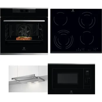 Set domácích spotřebičů ELECTROLUX KOEBP39X + ELECTROLUX EHF6343FOK + ELECTROLUX LFP326S + ELECTROLUX LMS4253TMX