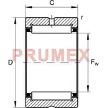 INA NK 30/20-TV-XL jehlové ložisko bez vnitřního kroužku