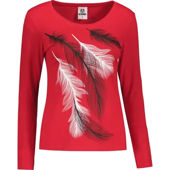 Dámské triko s dlouhým rukávem ALTISPORT CARRYOVER ALW112169 ČERVENÁ XS