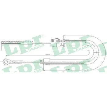 Lanko parkovací brzdy Tažné lanko, parkovací brzda, , 95636976, LPR, C1429B