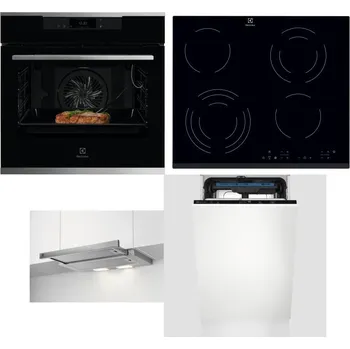 Set domácích spotřebičů ELECTROLUX KOEBP39X + ELECTROLUX EHF6343FOK + ELECTROLUX LFP326S + ELECTROLUX EEM23100L
