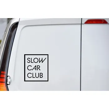 Samolepící dekorace Lepy.cz Samolepka na auto Slow car club Velikost (šířka x výška): 15x17cm, Barevná varianta: Tmavě šedivá