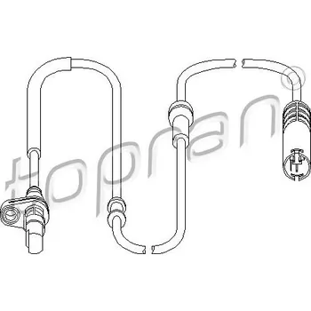 Brzdový systém Snímač, počet otáček kol, , 34520025722, 34521165533, 34526756374, TOPRAN, 501 537