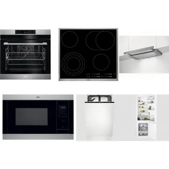 Set domácích spotřebičů AEG BPK742380M + AEG Mastery DirectTouch HK654070XB + AEG DPE5660M + AEG Mastery MSB2547D-M + AEG Mastery GlassCare FSE73407P + AEG Mastery NoFrost SCB618F6TS