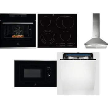 Set domácích spotřebičů ELECTROLUX KOEBP39X + ELECTROLUX EHF6547FXK + ELECTROLUX LFC316X + ELECTROLUX LMS2203EMX + ELECTROLUX EES48200L