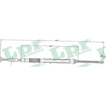 Lanko parkovací brzdy Tažné lanko, parkovací brzda, , 46463910, LPR, C0186B