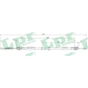 Lanko parkovací brzdy Tažné lanko, parkovací brzda, , 1019240, 1040768, 1048069, LPR, C0267B