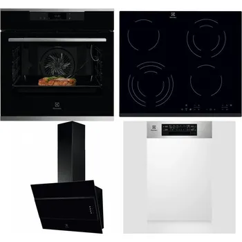 Set domácích spotřebičů ELECTROLUX KOEBP39X + ELECTROLUX EHF6343FOK + ELECTROLUX LFV316K + ELECTROLUX EEM43300IX