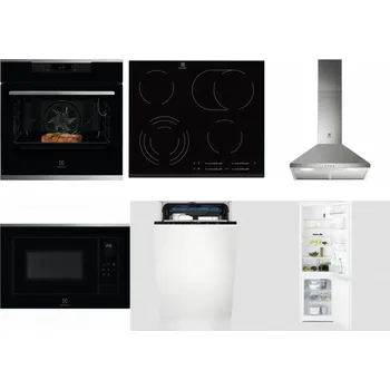 Set domácích spotřebičů ELECTROLUX KOEBP39X + ELECTROLUX EHF6547FXK + ELECTROLUX LFC316X + ELECTROLUX LMS4253TMX + ELECTROLUX EEM23100L + ELECTROLUX LNT3LF18S