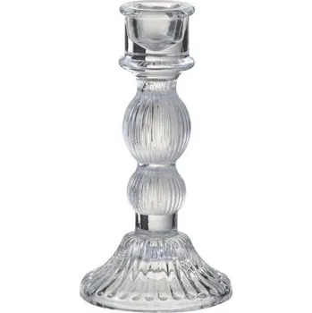 Svícen Skleněný transparentní svícen Candelero - ∅ 8*15 cm