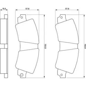 Brzdová destička Sada brzdových destiček, kotoučová brzda, , BOSCH, 0 986 464 421