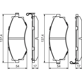 Brzdový systém Sada brzdových destiček, kotoučová brzda, , 4106032R94, 4106044F92, 4106065E91, 4106078J90, 4106080N90, D106M80N90, BOSCH, 0 986 494 571