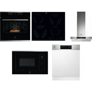 Set domácích spotřebičů ELECTROLUX KOEBP39X + ELECTROLUX EHF6343FOK + ELECTROLUX LFT426X + ELECTROLUX LMS4253TMX + ELECTROLUX EEM48300IX