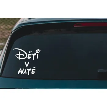 Samolepící dekorace Lepy.cz Samolepka na auto Děti v autě - Disney Velikost (šířka x výška): 20x20cm, Barevná varianta: Tmavě šedivá