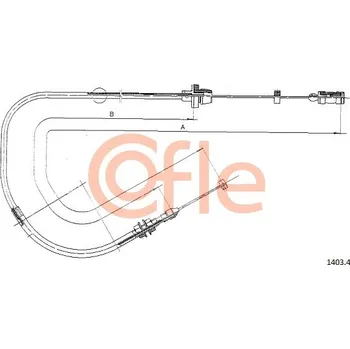Lanko parkovací brzdy Lanko plynu, , 7700172, COFLE, 1403.4