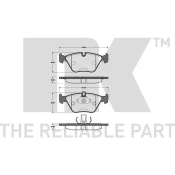 Brzdová destička Sada brzdových destiček, kotoučová brzda, , NK, 221523