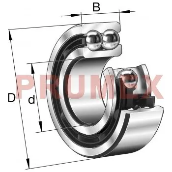 FAG 3200-BB-TVH-C3 kuličkové ložisko s kosoúhlým stykem