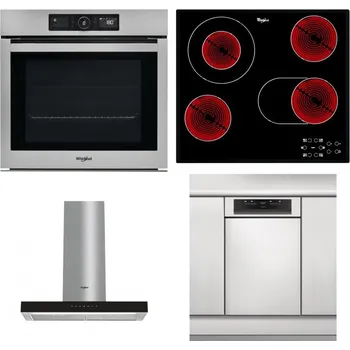Set domácích spotřebičů WHIRLPOOL AKZ9 9480 IX + WHIRLPOOL AKT 8190/BA + WHIRLPOOL WHBS 62F LT K + WHIRLPOOL WSBO 3O34 PF X