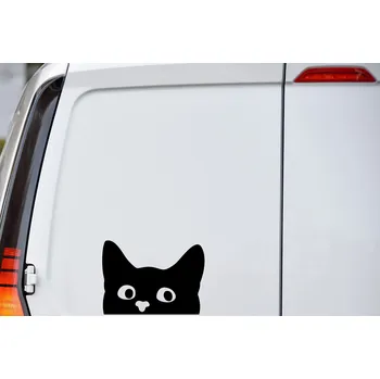 Samolepící dekorace Lepy.cz Samolepka na auto Kočka Velikost (šířka x výška): 10x7cm, Barevná varianta: Bílá