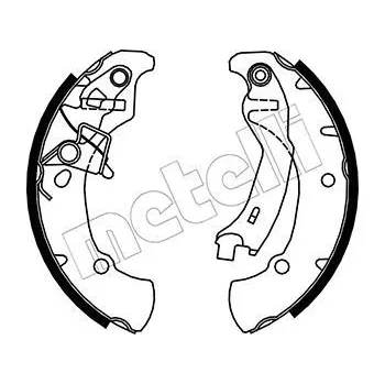 Brzdová čelist Sada brzdových čelistí, , 0449587Z01, 8500000151559, METELLI, 53-0044