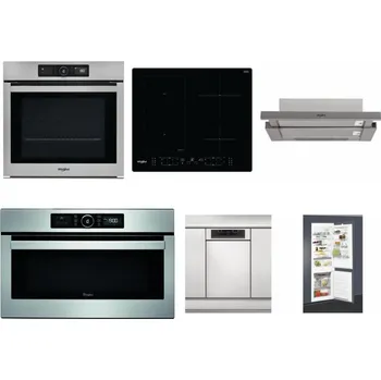 Set domácích spotřebičů WHIRLPOOL AKZ9 9480 IX + WHIRLPOOL WL B8160 NE + WHIRLPOOL AKR 5390/1 IX + WHIRLPOOL ABSOLUTE AMW 730 IX + WHIRLPOOL WSBO 3O34 PF X + WHIRLPOOL ART 65031
