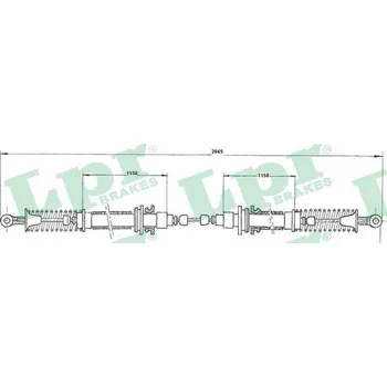 Lanko parkovací brzdy Tažné lanko, parkovací brzda, , 5969735, LPR, C0178B