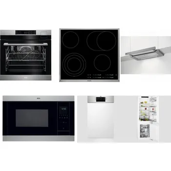 Set domácích spotřebičů AEG BSK792380M + AEG Mastery DirectTouch HK654070XB + AEG DPE5660M + AEG Mastery MSB2547D-M + AEG Mastery MaxiFlex FEE73517PM + AEG Mastery FlexiShelf SCE818D3LC