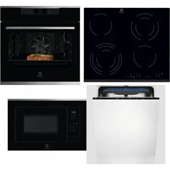 Set domácích spotřebičů ELECTROLUX KOEBP39X + ELECTROLUX EHF6343FOK + ELECTROLUX LMS4253TMX + ELECTROLUX EES48200L