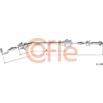 Lanko parkovací brzdy Lanko plynu, , 35411154285, COFLE, 11.169