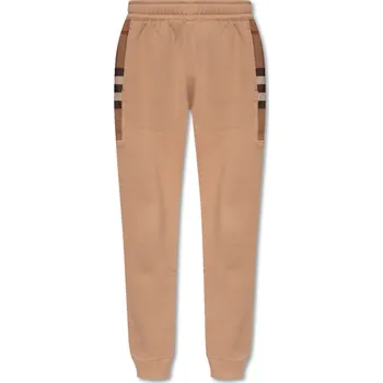 Pánské oblečení BURBERRY Check Brown tepláky XS Hnědá