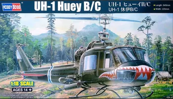 Plastikový model HobbyBoss UH-1 Huey B/C 1:18