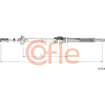 Lanko parkovací brzdy Lanko plynu, , 1315770080, COFLE, 1173.8