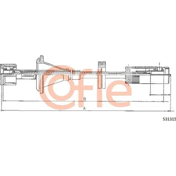 Náhon tachometru Hřídel tachometru, , 443957801K, COFLE, S31315