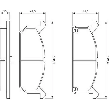 Brzdová destička Sada brzdových destiček, kotoučová brzda, , BOSCH, 0 986 461 751