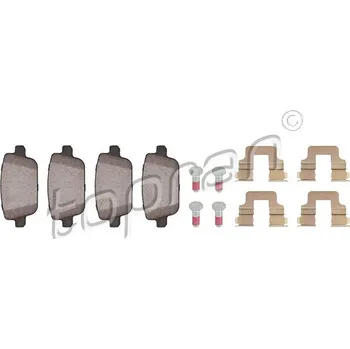 Brzdový systém Sada brzdových destiček, kotoučová brzda, , 1459408, 1477803, 1566234, 1682005, 1756395, 30671576, 30742490, 30794553, 6G912M008GB, 6G912M008GC, 6G912M008GD, 6G912M008GF, LR003655, LR003657, TOPRAN, 303 964