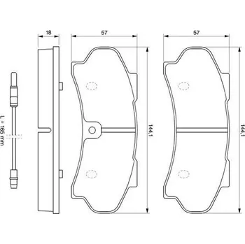 Brzdová destička Sada brzdových destiček, kotoučová brzda, , BOSCH, 0 986 424 046