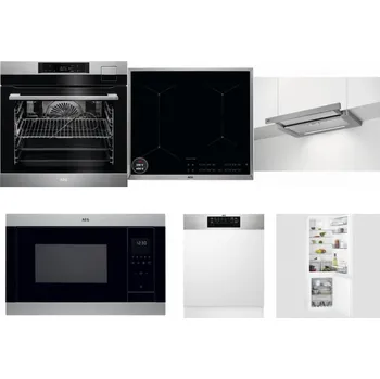 Set domácích spotřebičů AEG BSK792380M + AEG Mastery SenseBoil IAE64413XB + AEG DPE5660M + AEG Mastery MSB2547D-M + AEG FEE72706PM + AEG Mastery NoFrost SCB618F6TS