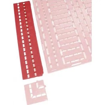 Rohožka Červená náběhová hrana WORK-DECK - 60 x 12 x 2,5 cm