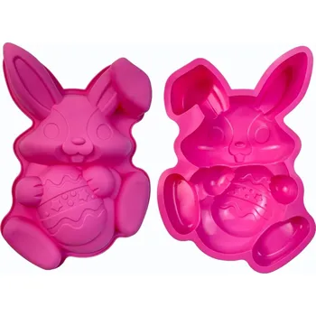 Forma na pečení Velikonoční forma na pečení zajíčka 2ks - Fleetime (Silikonová forma na pečení zajíčka 2ks - Fleetime)