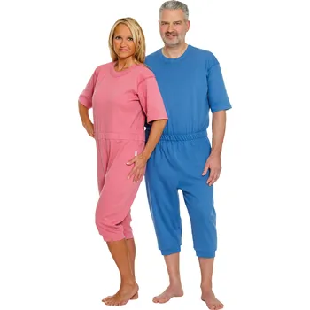 Dámský overall Overal pro pacienty krátký se zipem na zádech Velikost: L, Barva: Růžová