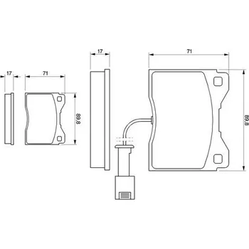 Brzdová destička Sada brzdových destiček, kotoučová brzda, , BOSCH, 0 986 424 152