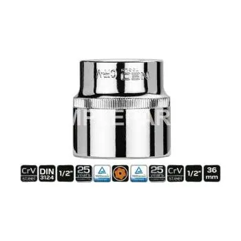 Nářadí pro automobil Hlavice gola 6 hranná, 1/2", 36 mm, , TOPEX, 08-036