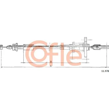 Lanko parkovací brzdy Lanko plynu, , 1272897, COFLE, 11.978